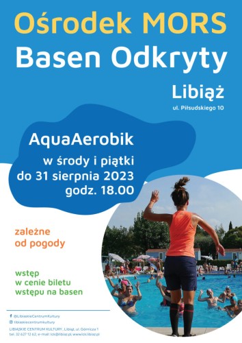AquaAerobik na letnim basenie w Libiążu 