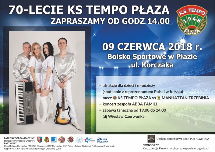 70-lecie KS TEMPO PŁAZA - 09.06.2018 - Boisko Sportowe w Płazie