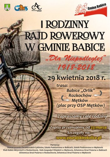 I Rodzinny Rajd Rowerowy w Gminie Babice "Dla Niepodległej" 1918-2018