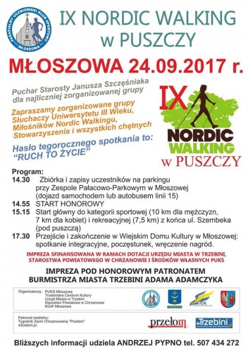 IX NORDIC WALKING w PUSZCZY - Młoszowa 24.09.2017