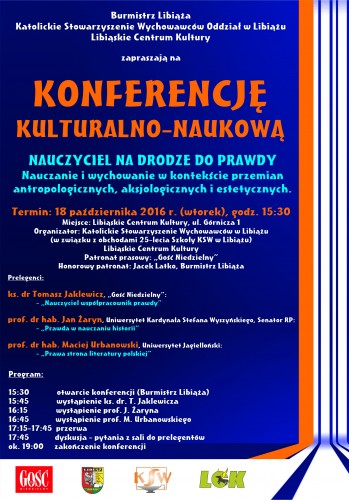 Konferencja Kulturalno-Naukowa 18 października 2016