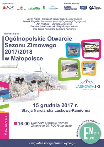 Ogólnopolskie Otwarcie Sezonu Zimowego 2017/2018 15 grudnia, Stacja Narciarska Laskowa-Kamionna