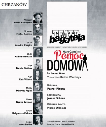 30.09.017 "POMOC DOMOWA" spektakl Teatru Bagatela w MOKSIR