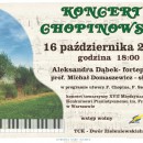 16.10 o godz. 18:00  Koncert Chopinowski